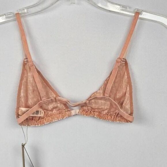 SKIMS TRIANGLE FLOCKED LOGO BRALETTE NWT - Picture 4 of 9